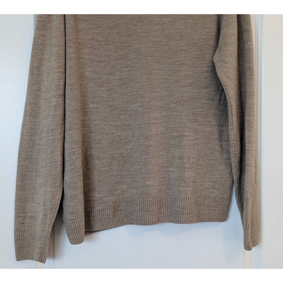 Haggar Men's Tan V-Neck Classic Knit Pullover Casual Sweater Size Large - Picture 9 of 10